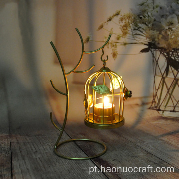 lâmpada de vento dourado pastoral decoração de casamento luz de velas